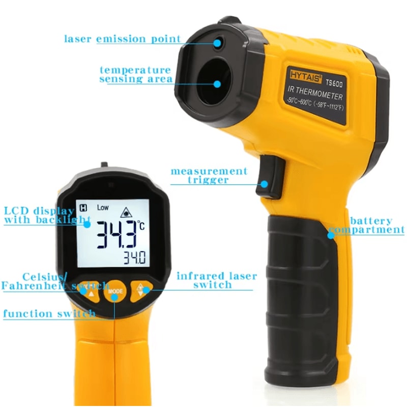 TS380 Infrared NonContact Thermometer HighPrecision Handheld Electronic Temperature Gauge TS600 2