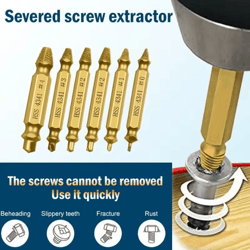 damaged screw extractor set – double head broken bolt removal tool for stripped & stuck screws
