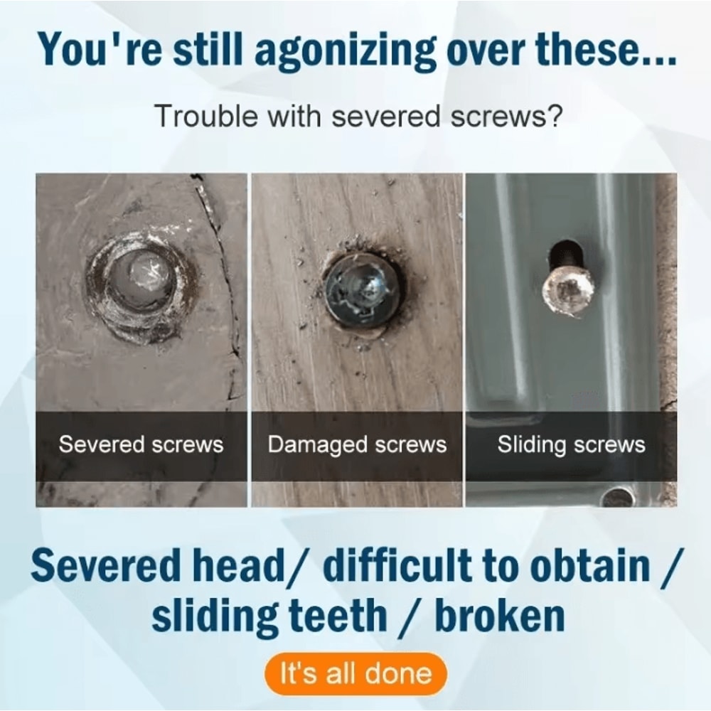 Damaged Screw Extractor Set Double Head Broken Bolt Removal Tool For Stripped Stuck Screws 4