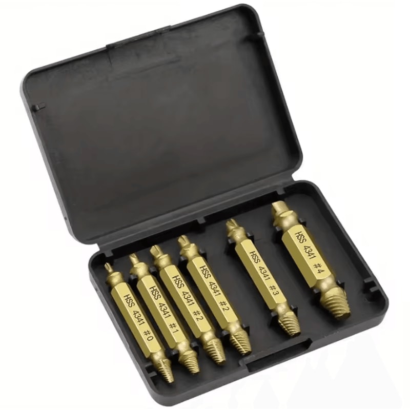 Damaged Screw Extractor Set Double Head Broken Bolt Removal Tool For Stripped Stuck Screws 7
