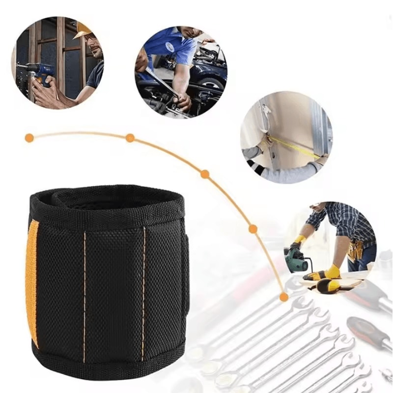 Magnetic Wristband Tool Holder Strong Magnet Wrist Strap For Screws Nails Drilling Bits 3