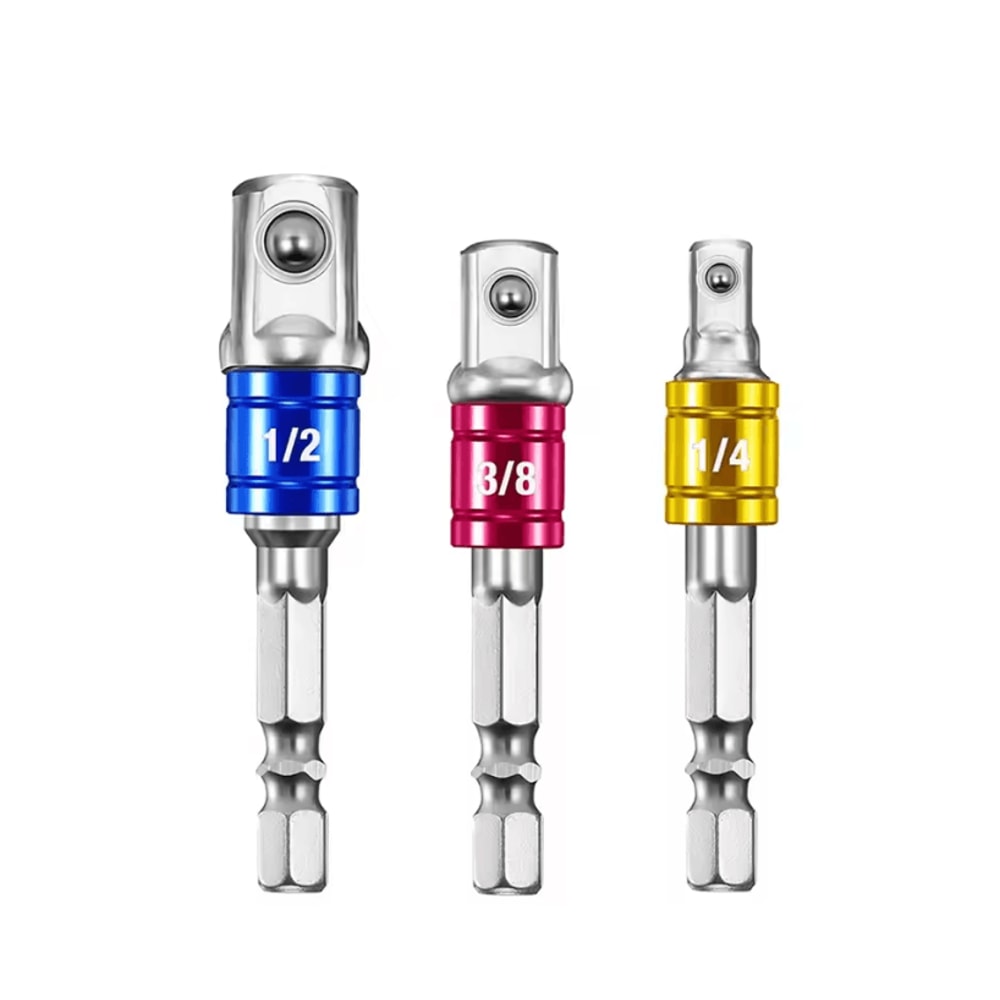 Impact Grade 105 Angle Socket Adapter Set Power Tool Driver Extension Screwdriver Holder 8