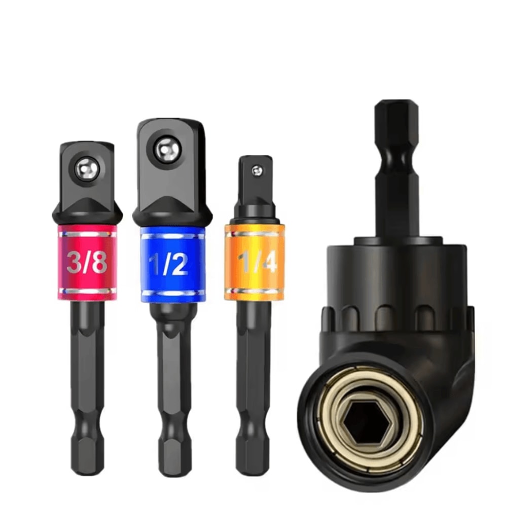 Impact Grade 105 Angle Socket Adapter Set Power Tool Driver Extension Screwdriver Holder 11