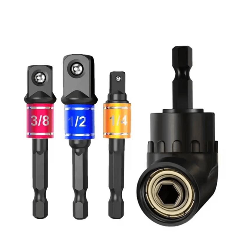 Impact Grade 105 Angle Socket Adapter Set Power Tool Driver Extension Screwdriver Holder 11