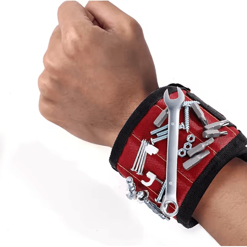 Magnetic Tool Wrist Strap HandsFree Screw Nail Drill Bit Holder For DIY And Repairs 5