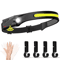 Rechargeable LED Sensor Headlamp 5Mode HandsFree Head Flashlight For Fishing Camping Outdoor Use 7