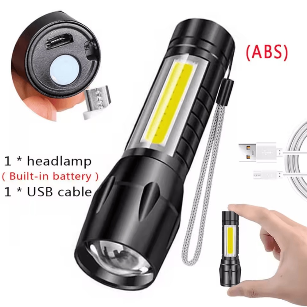 Powerful P70 LED Flashlight 5000LM Ultra Bright Tactical Zoom Torch With Builtin 18650 Battery 7