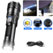 Powerful P70 LED Flashlight 5000LM Ultra Bright Tactical Zoom Torch With Builtin 18650 Battery 10