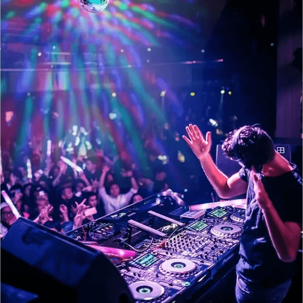 RGB LED Rotating Party Light Sound Controlled DJ Stage Disco Lamp With Remote 3