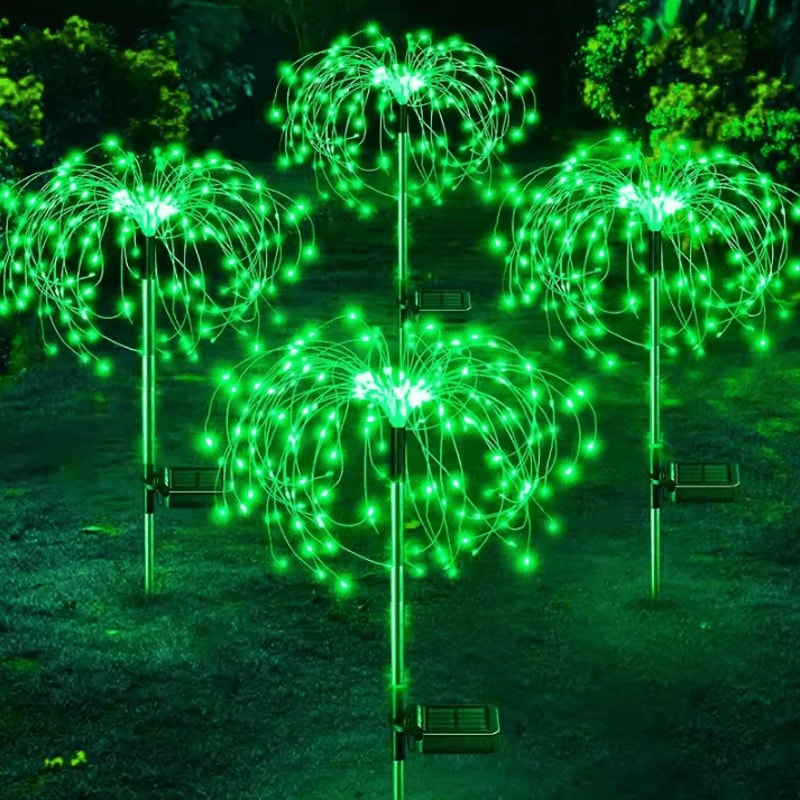 LED Solar Firework Garden Lights Waterproof Outdoor Fairy Dandelion Lawn Decoration Lamp 9