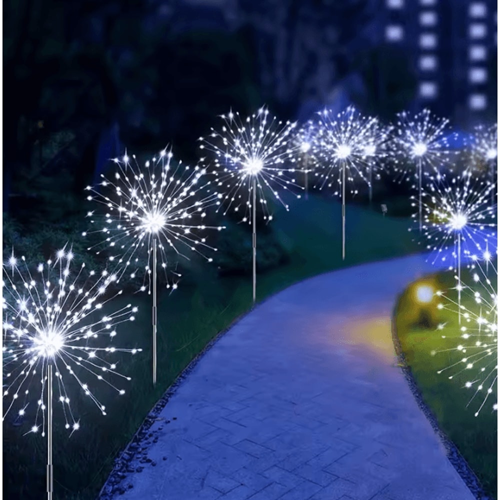 LED Solar Firework Garden Lights Waterproof Outdoor Fairy Dandelion Lawn Decoration Lamp 6