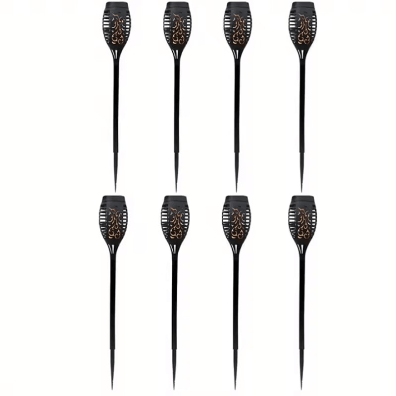 12LED Solar Flame Torch Lights Waterproof Flickering Garden Pathway Outdoor Solar Lamps 10