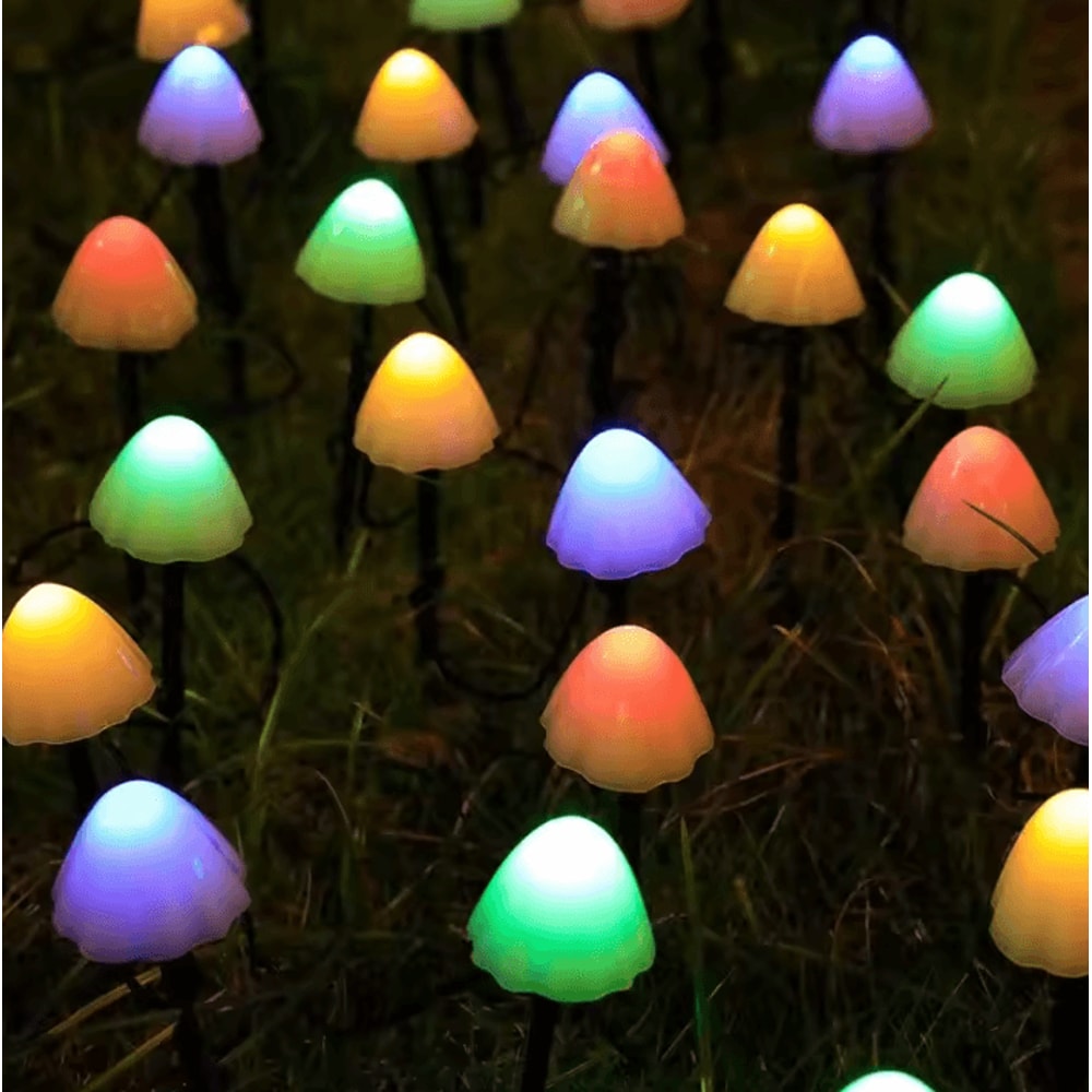 10 LED Solar Mushroom Lights 5 Watts Waterproof Outdoor Decorative Street Garden Lights 35m 6