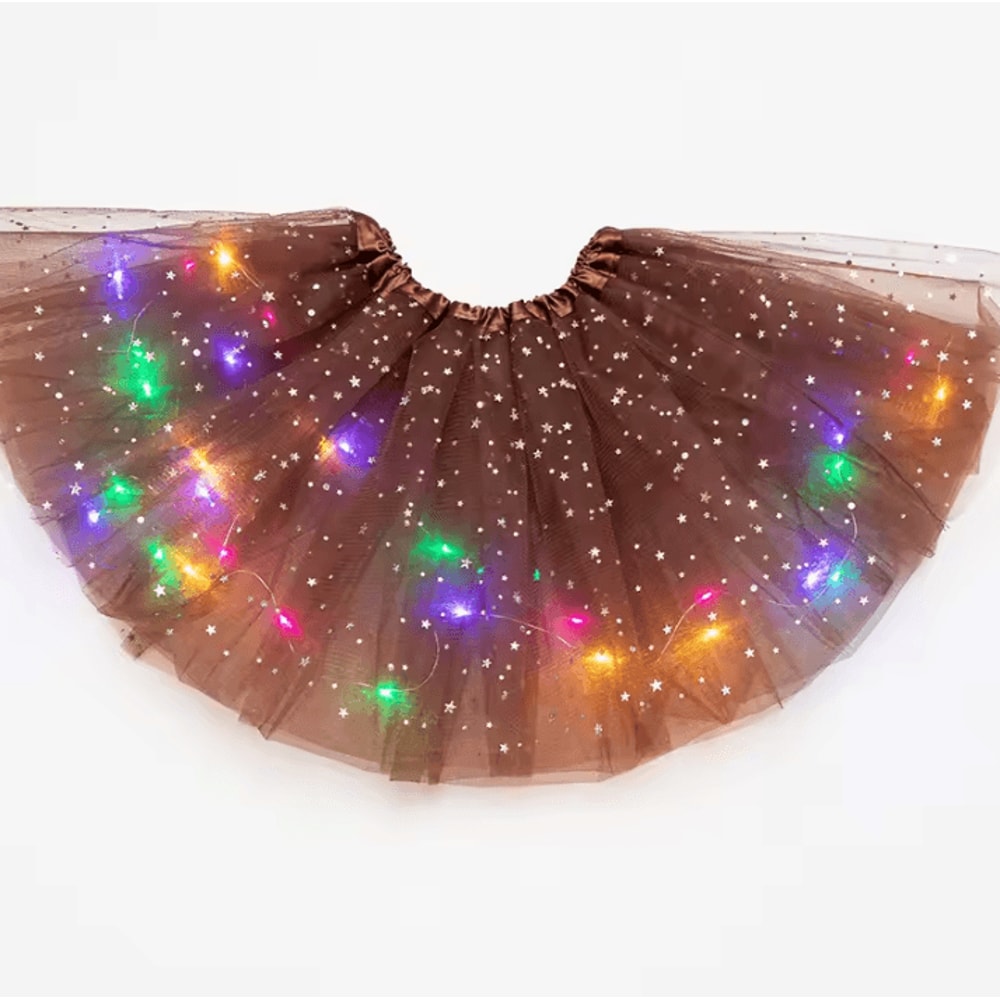 LED Glowing Light Kids Tutu Skirt Princess LightUp Dance Miniskirt For Weddings Parties 1