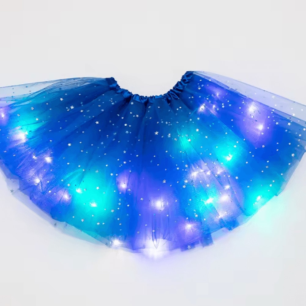 LED Glowing Light Kids Tutu Skirt Princess LightUp Dance Miniskirt For Weddings Parties 3