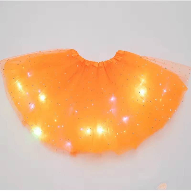 LED Glowing Light Kids Tutu Skirt Princess LightUp Dance Miniskirt For Weddings Parties 7