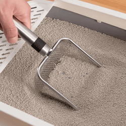 stainless steel cat litter scoop – durable, rust-resistant ergonomic pet waste scoop for quick cleanup