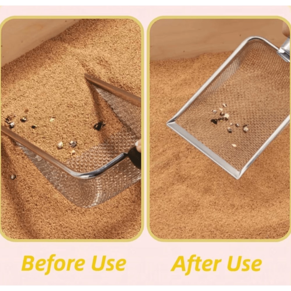 Stainless Steel Cat Litter Scoop Durable RustResistant Ergonomic Pet Waste Scoop For Quick Cleanup 1