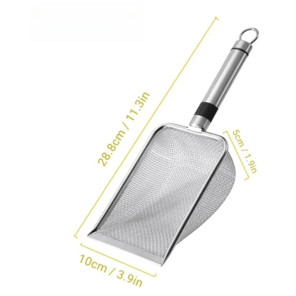 Stainless Steel Cat Litter Scoop Durable RustResistant Ergonomic Pet Waste Scoop For Quick Cleanup 4