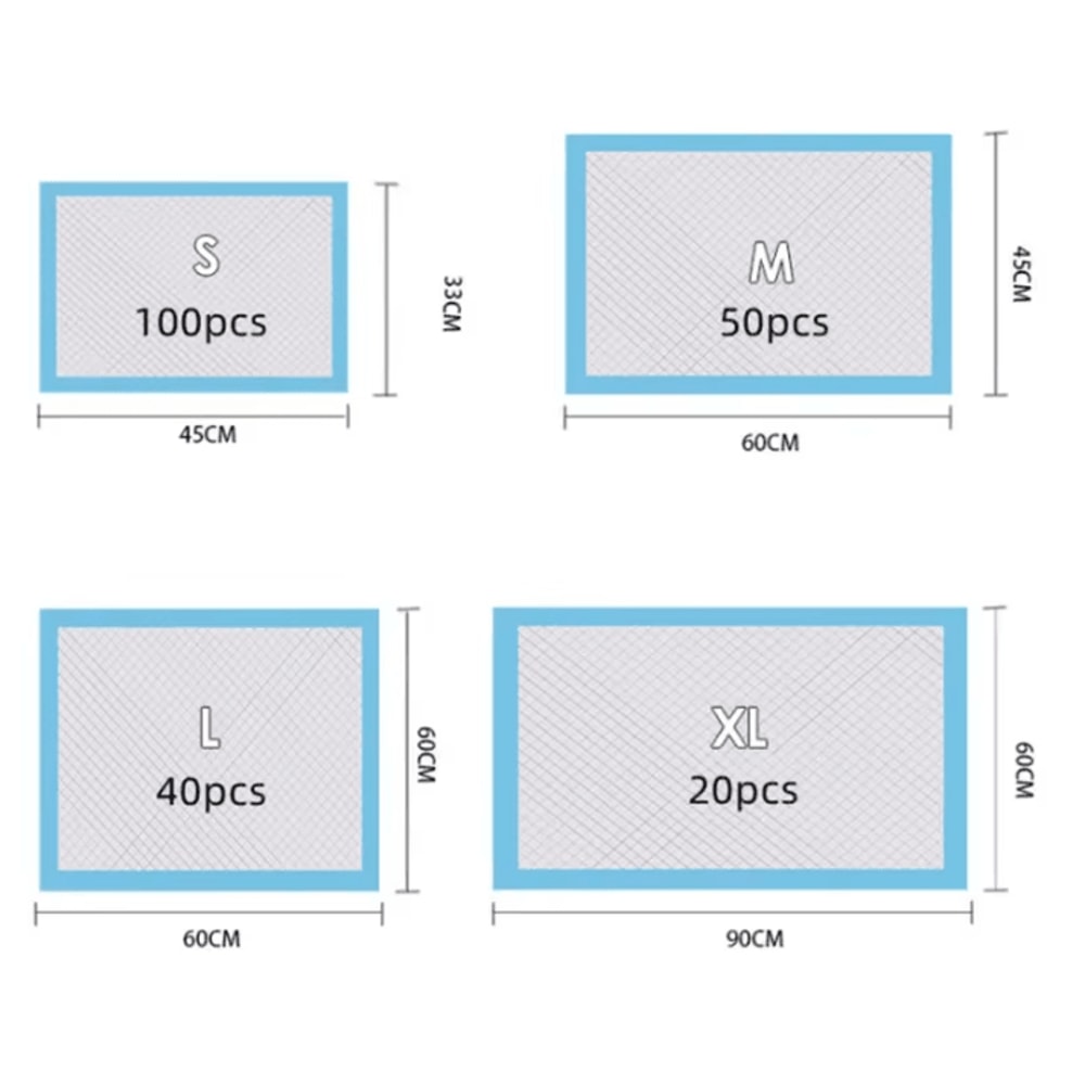 Absorbent Dog Pee Pads Disposable Puppy Training Pads QuickDry Surface Mats 204050100 PCS 4