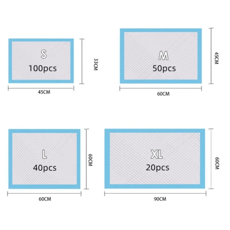 Absorbent Dog Pee Pads Disposable Puppy Training Pads QuickDry Surface Mats 204050100 PCS 4