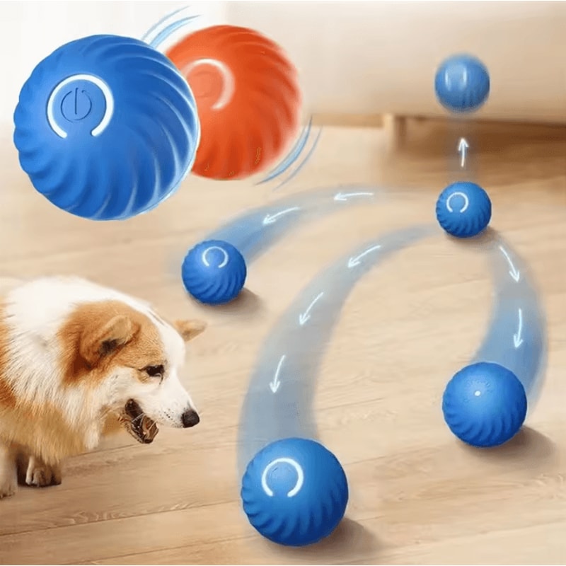 USB Rechargeable Interactive Moving Pet Toy Ball Electronic Bouncing Toy For Dogs Cats 0