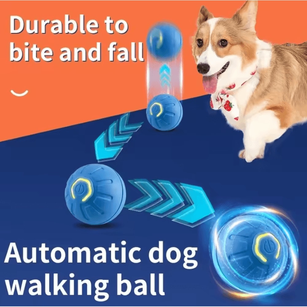 USB Rechargeable Interactive Moving Pet Toy Ball Electronic Bouncing Toy For Dogs Cats 1