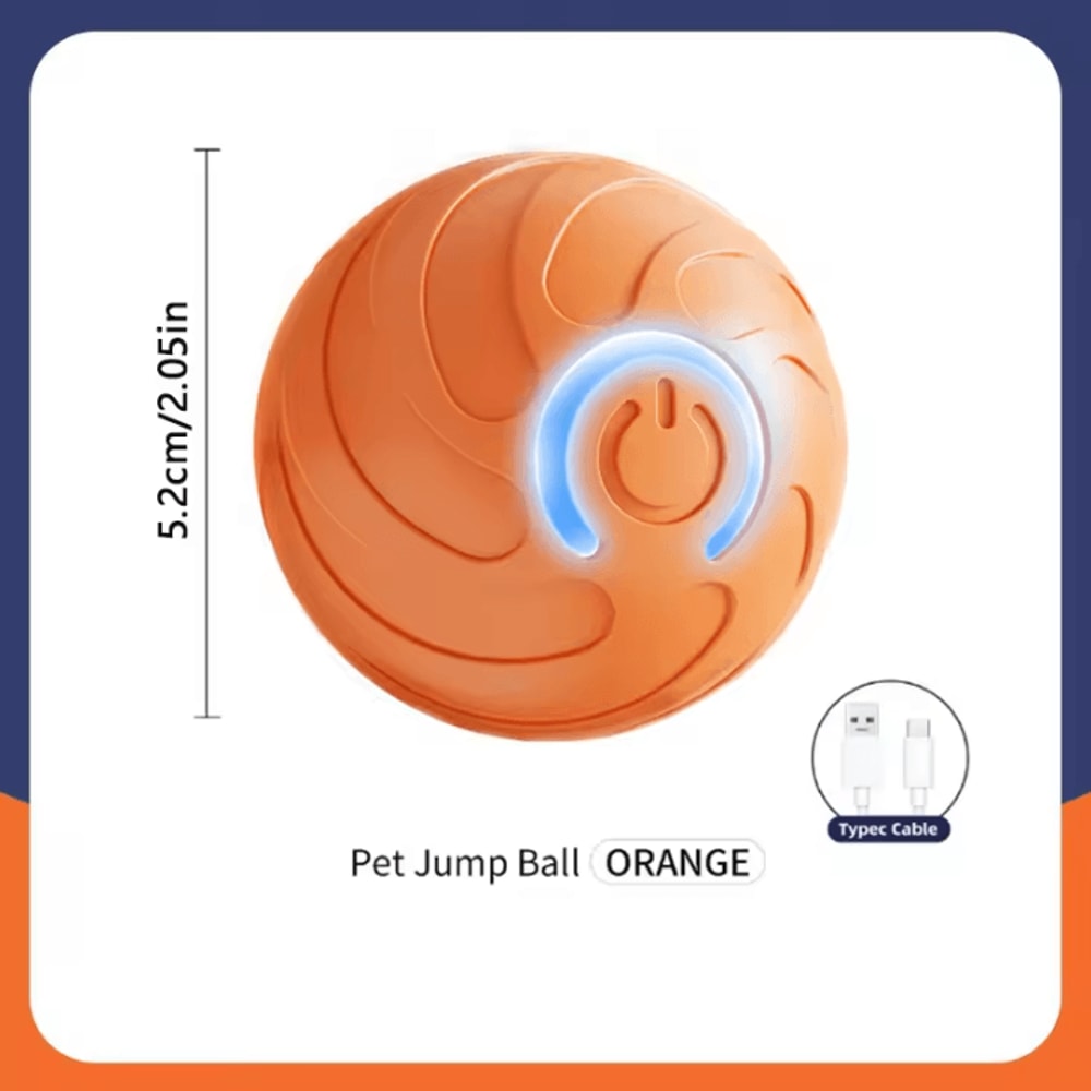 USB Rechargeable Interactive Moving Pet Toy Ball Electronic Bouncing Toy For Dogs Cats 14