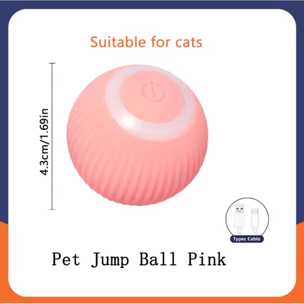 USB Rechargeable Interactive Moving Pet Toy Ball Electronic Bouncing Toy For Dogs Cats 21