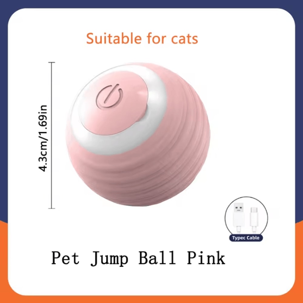 USB Rechargeable Interactive Moving Pet Toy Ball Electronic Bouncing Toy For Dogs Cats 22