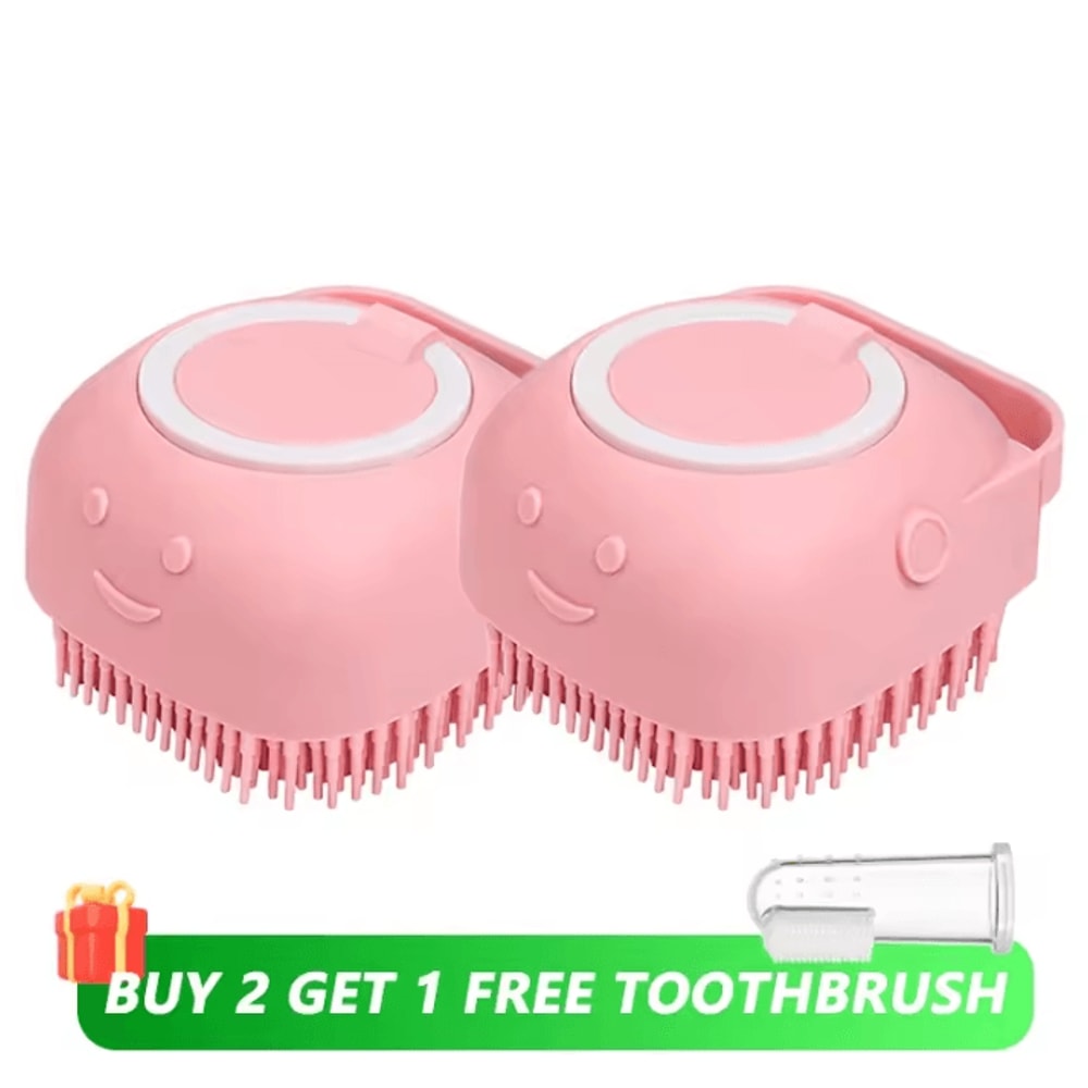 Dog Bathing Brush And Pet Massage Grooming Tool Soft Silicone Shampoo Brush For Dogs And Cats 9