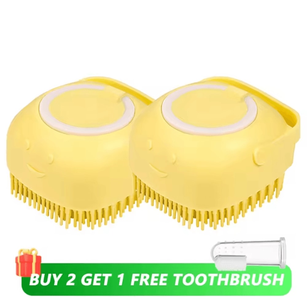 Dog Bathing Brush And Pet Massage Grooming Tool Soft Silicone Shampoo Brush For Dogs And Cats 10