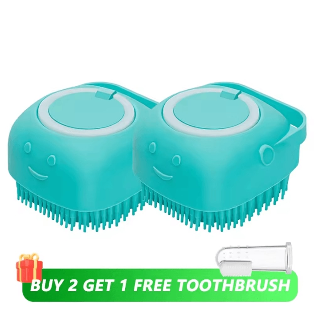 Dog Bathing Brush And Pet Massage Grooming Tool Soft Silicone Shampoo Brush For Dogs And Cats 8