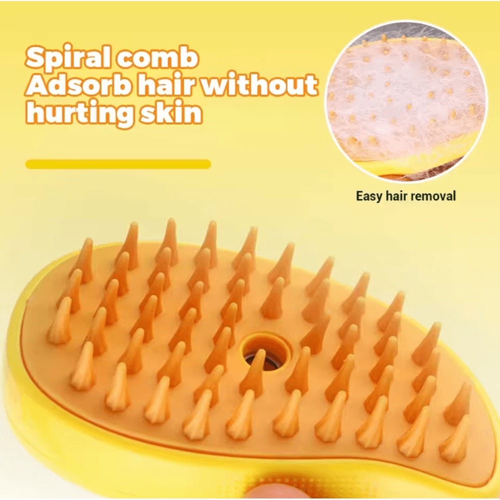 Electric 3in1 Pet Steam Brush Steam Sprayer Massage Comb Shedding Grooming Tool For Dogs Cats 0