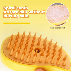 electric 3-in-1 pet steam brush – steam sprayer, massage comb & shedding grooming tool for dogs & cats