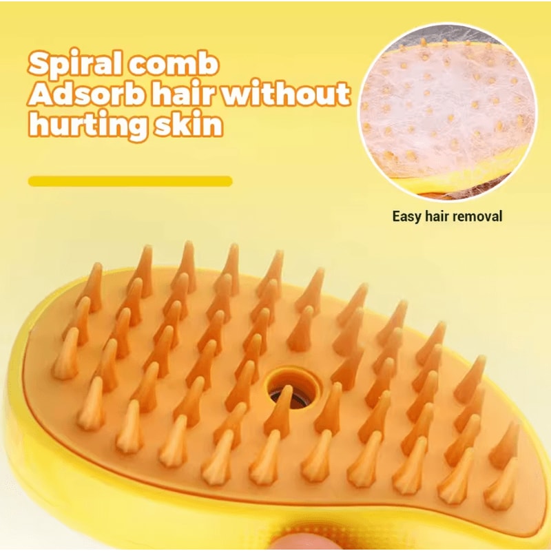Electric 3in1 Pet Steam Brush Steam Sprayer Massage Comb Shedding Grooming Tool For Dogs Cats 0