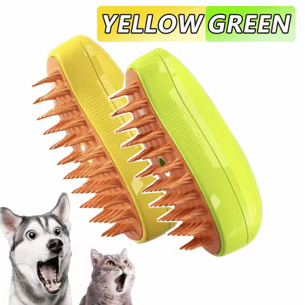 Electric 3in1 Pet Steam Brush Steam Sprayer Massage Comb Shedding Grooming Tool For Dogs Cats 9