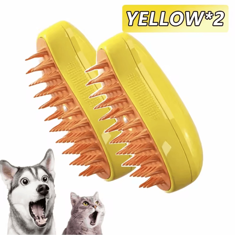 Electric 3in1 Pet Steam Brush Steam Sprayer Massage Comb Shedding Grooming Tool For Dogs Cats 8