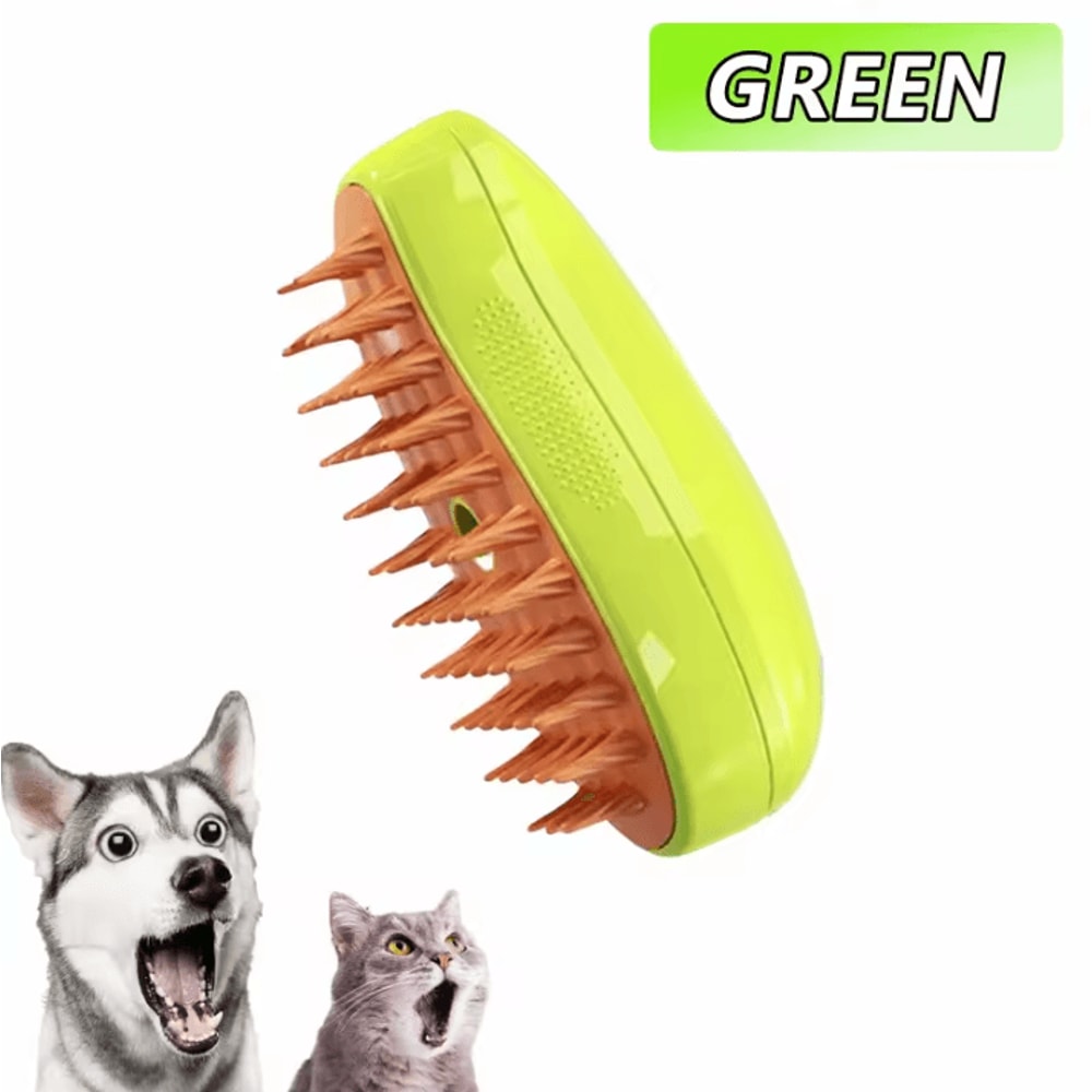 Electric 3in1 Pet Steam Brush Steam Sprayer Massage Comb Shedding Grooming Tool For Dogs Cats 5