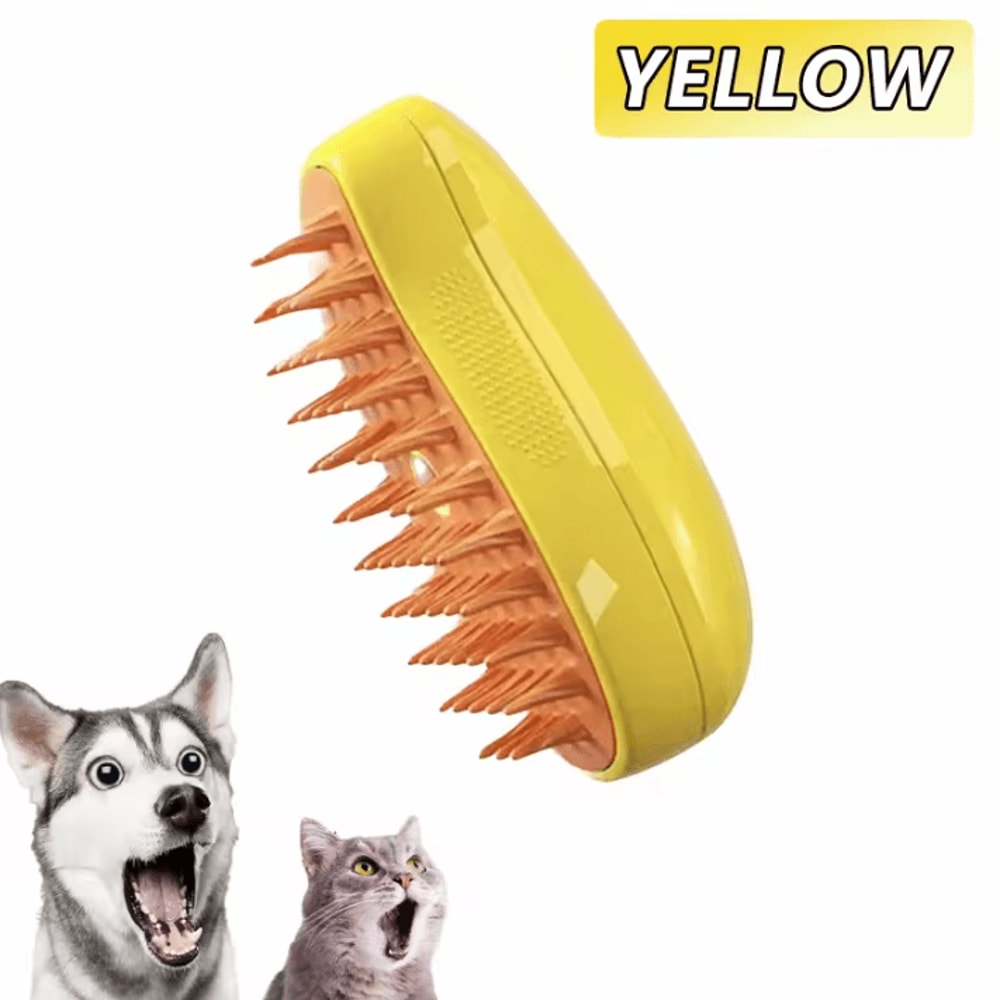 Electric 3in1 Pet Steam Brush Steam Sprayer Massage Comb Shedding Grooming Tool For Dogs Cats 6