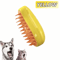 Electric 3in1 Pet Steam Brush Steam Sprayer Massage Comb Shedding Grooming Tool For Dogs Cats 6