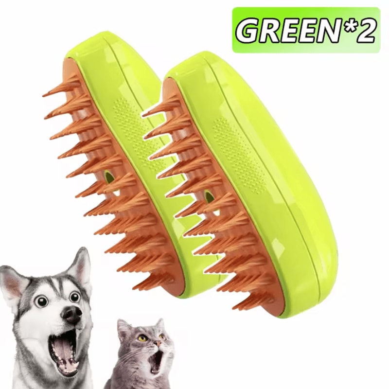 Electric 3in1 Pet Steam Brush Steam Sprayer Massage Comb Shedding Grooming Tool For Dogs Cats 7