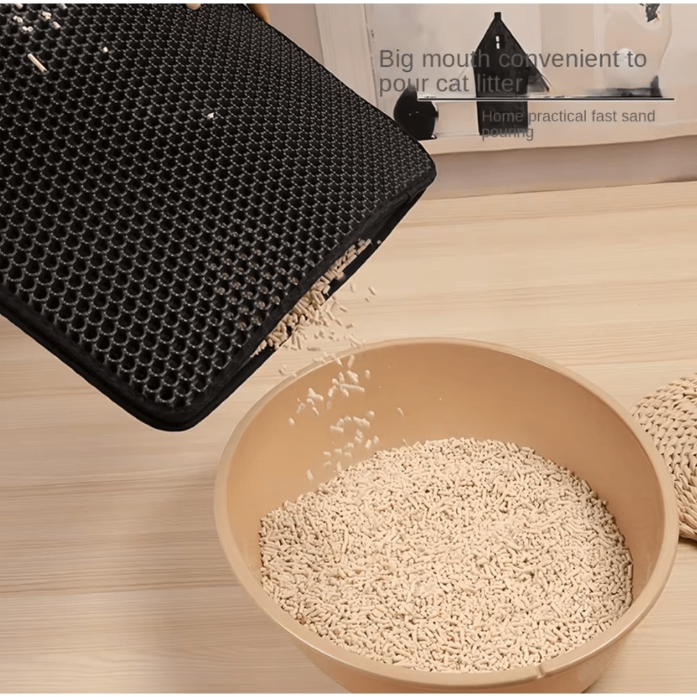 Large Waterproof EVA Cat Litter Mat Double Layer Pet Toilet Litter Box Catcher Mat 2