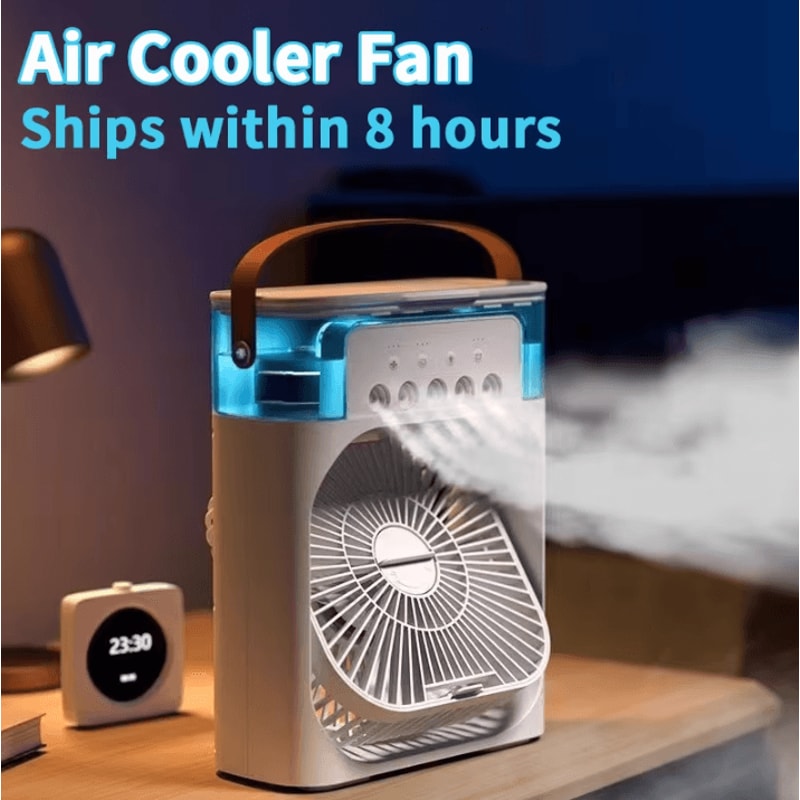 Portable 3in1 Portable Air Cooler With Mini Humidifier Fan LED Night Light 0