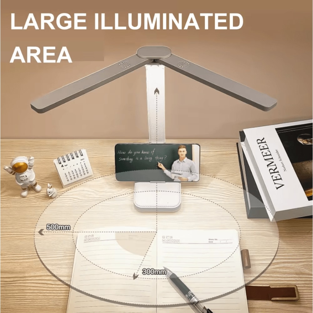 Foldable LED Desk Lamp USB Rechargeable Table Lamp With 3Level Dimmable Foldable Touch Desk Light 1