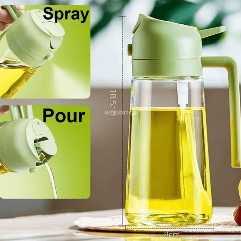 Ergonomic Olive Oil Sprayer Bottle 2in1 Oil Dispenser Kitchen Oil Mister With Comfortable Handle 0