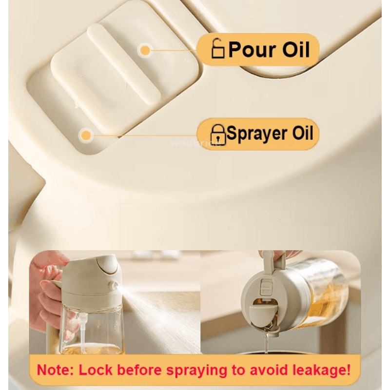 Ergonomic Olive Oil Sprayer Bottle 2in1 Oil Dispenser Kitchen Oil Mister With Comfortable Handle 4