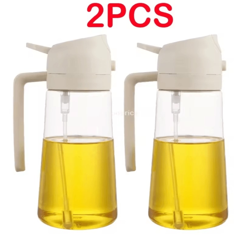 Ergonomic Olive Oil Sprayer Bottle 2in1 Oil Dispenser Kitchen Oil Mister With Comfortable Handle 18