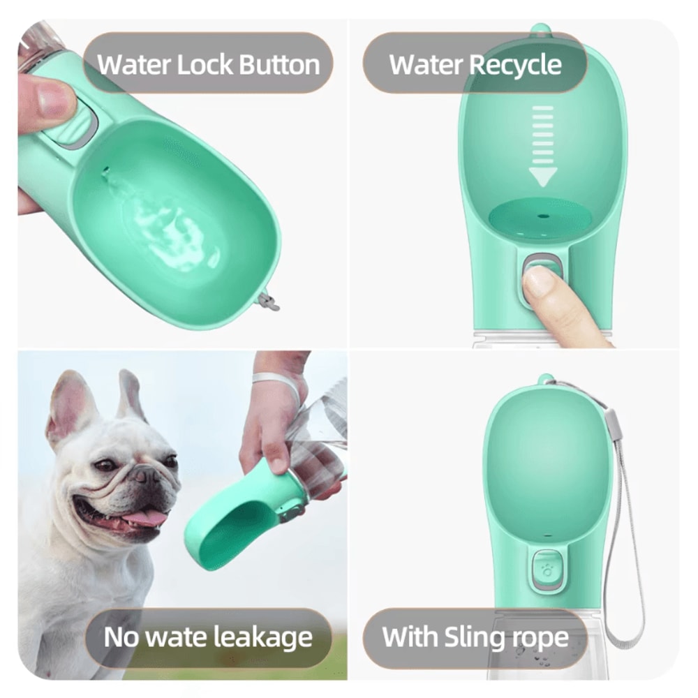 Outdoor Portable Dog Water Bottle With Leakproof Dog Water Dispenser For Small Large Dogs And Cats 2
