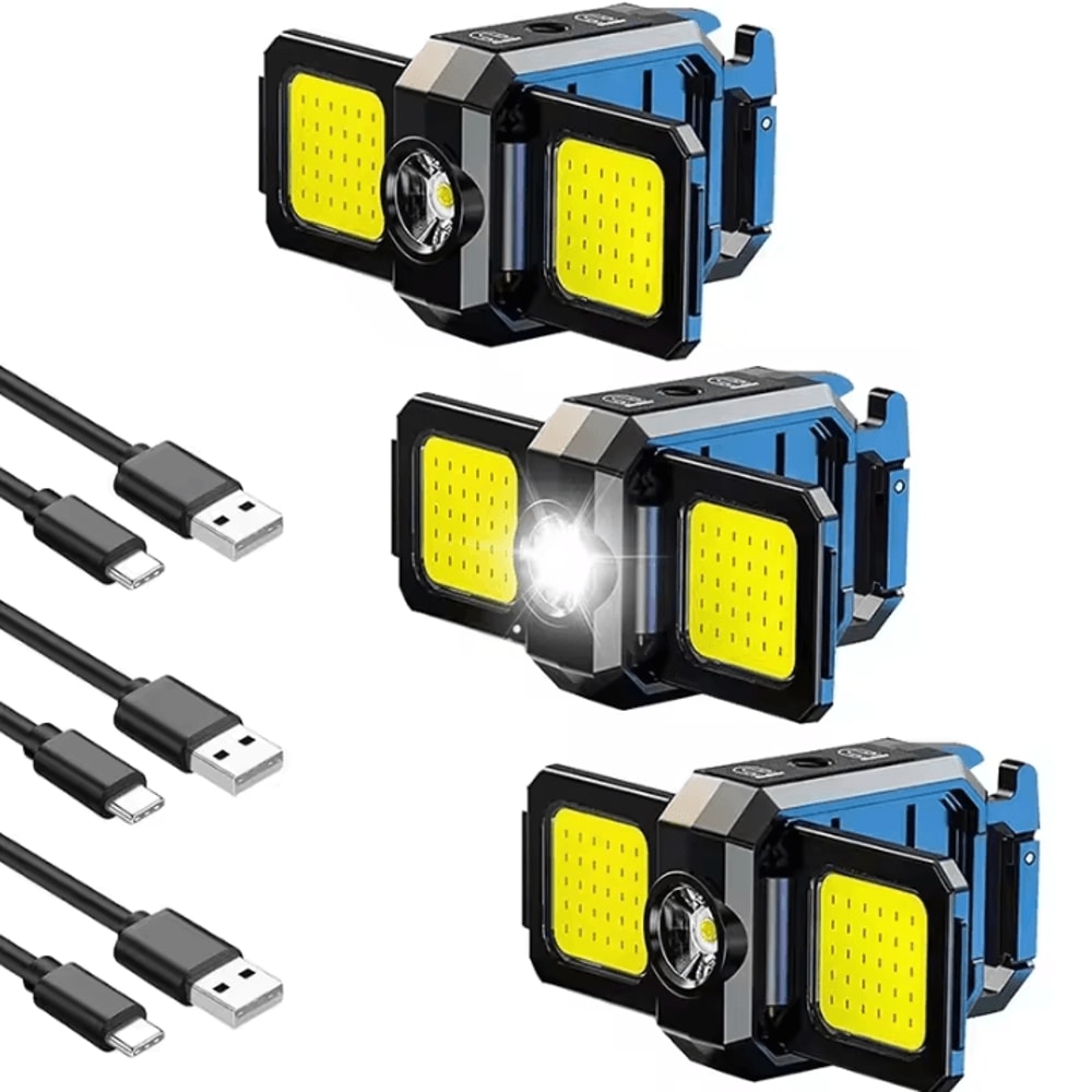 USB USB Rechargeable Mini Flashlight With COB Work Light Portable Lantern Keychain With 90 Foldabl 9